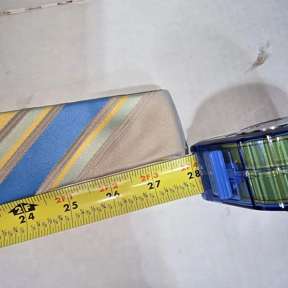 VINTAGE Tan‎ Yellow Light Blue LIEBERT Neck Tie NEW!